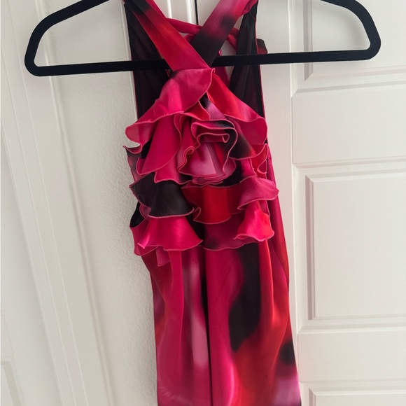 Express Red Ruffled Halter Top - Picture 7 of 7